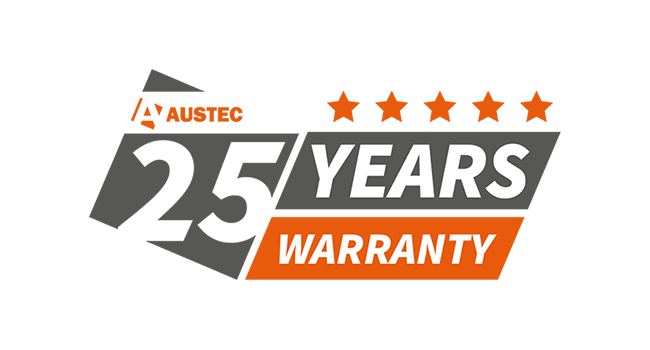 25 years warranty banner